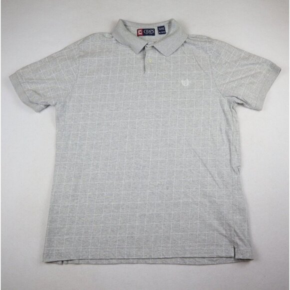 CHAPS - MEN'S GRAY SHORT SLEEVE POLO SHIRT - SIZE XL - Picture 1 of 8